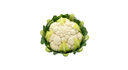 Fresh cauliflower isolated on transparent background