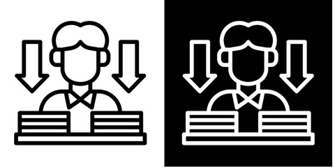 Burden Icon Set White Style Collection
