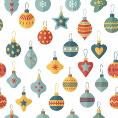 set of christmas ornaments decoration