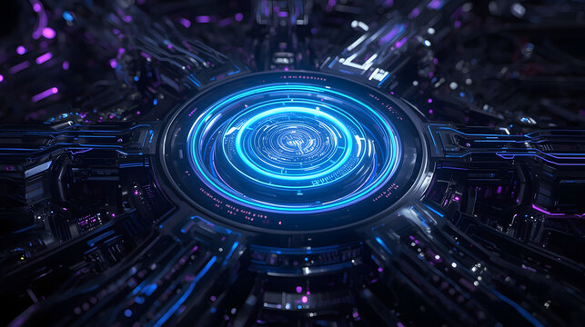 Futuristic Dashboard Interface" or "Modern Technology Eye Cybersecurity