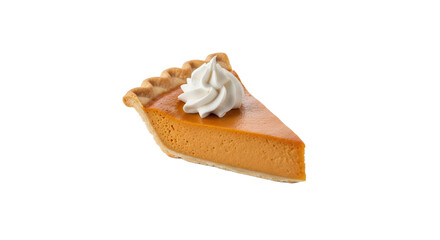 Pumpkin pie isolated on transparent background