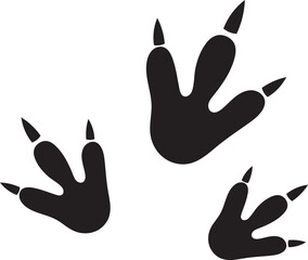 Obraz premium Prehistoric animal track symbol illustration