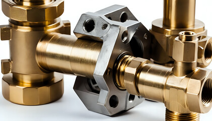 Brass plumbing fittings and metal component