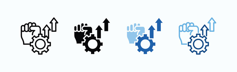 Revolution Icon Sheet Multiple Style Collection Isolated Vector