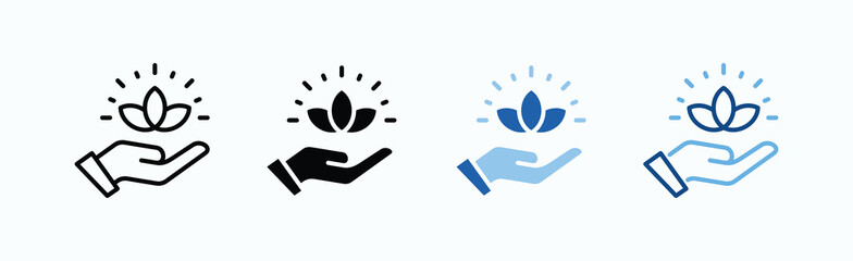 Empowerment Icon Sheet Multiple Style Collection Isolated Vector