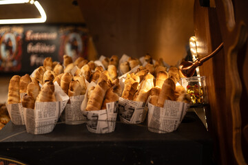Close-up of the Tequeños appetizers