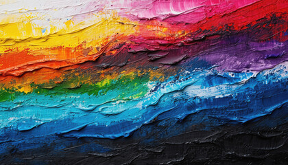 Color field painting melt into deep matte tones