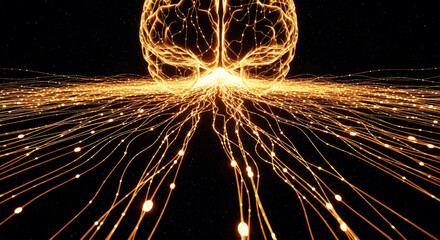 A brain with many lines coming out of it