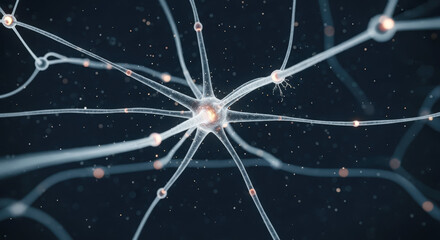 A close up of a brain with many neurons
