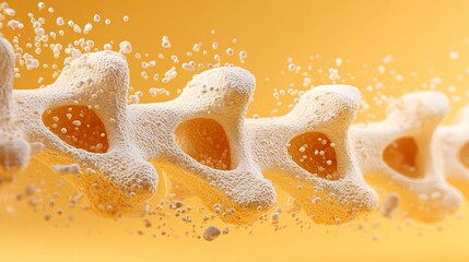 Detailed spinal bone structure illustration for medical research and healthcare, a stunning visual for educational materials or pharmaceutical marketing needs.