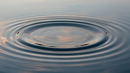 Gentle Water Ripple Effect on Calm Surface perfect for meditation app background, spa marketing, wellness blog, environmental campaign, website header, abstract