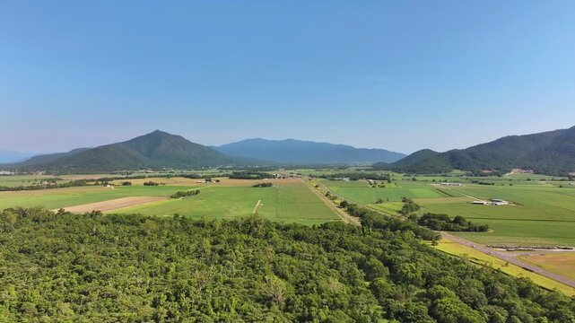 Aerial footage of Tully Queensland Australia