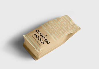 Perspective Bag of Coffee Mockup