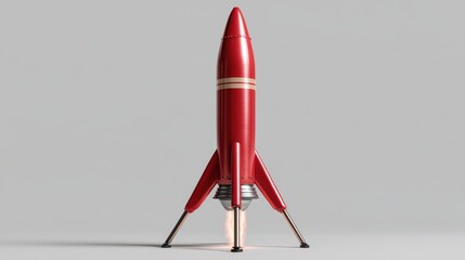 Rocket launch simulation space exploration 3d render futuristic environment close-up view