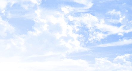 Sky background nature cloud paronama web cloudy summer winter season day, Clear blue color sky with white cloud background.