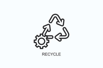 Recycle Icon Or Logo Isolated Vector Illustration