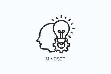Mindset Icon Or Logo Isolated Vector Illustration