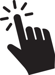 Clicking hand cursor pointer element