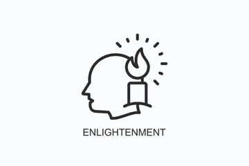 Enlightenment Icon Or Logo Isolated Vector Illustration
