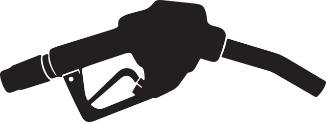 Gasoline pump nozzle icon silhouette