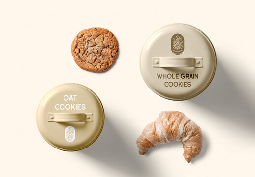 Cookie Can Top View Mockups
