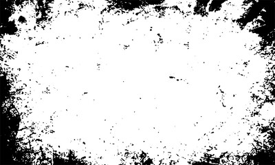 Illustration of abstract grunge texture with distressed border and white center space