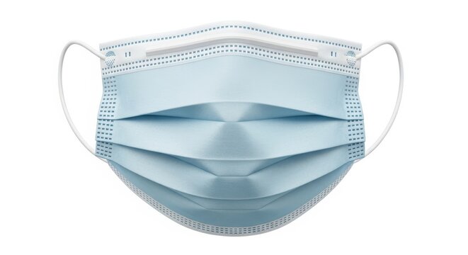 Medical mask isolated on white background, corona virus protection, covid-19, clipping path, full depth of field