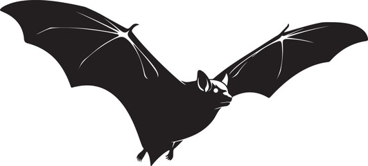 Flying bat silhouette vector design