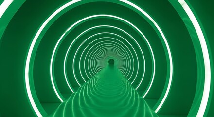 Green Tunnel Vision - A Futuristic Perspective on Endless Possibilities.