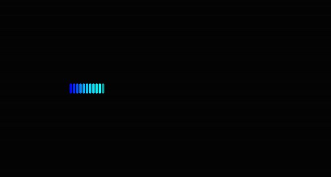 Blue Spectrum Audio Level Meter Animation | Sound Wave Visualizer | 4K Looping Equalizer Bar