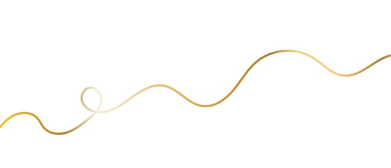 Fototapeta na wymiar Sleek gold stroke, subtle golden ribbon isolated on white background, vector artwork.