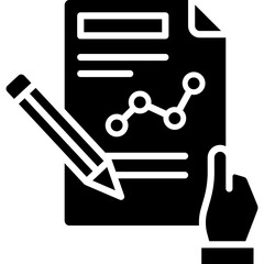 Agreement Glyph Icon – Contract, Deal, and Partnership Symbol