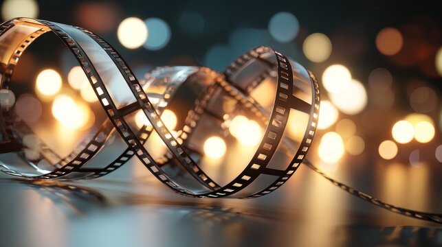 Abstract cinefilm perspective background with diagonal lines, cinematic frame elements, dark tones and modern visual texture creating a dynamic and creative motion concept for design