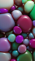 Abstract Purple and Green Glossy Soft Pebbles Vertical Background
