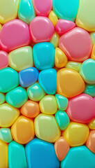 Abstract Colorful Glossy Pastel Soft Pebbles Vertical Background