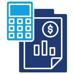 Accounting Flat Blue Icon