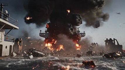 Futuristic command center with a holographic 3D city map showing a strategic simulation or attack scenario. - Powered by Adobe