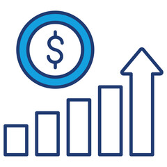 Revenue Blue Icon