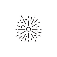 Obraz premium Fireworks Spark Outline Icon Celebration Festival Holiday Party Event Vector Design