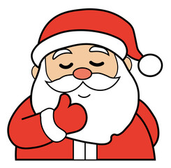 Santa Claus emotions: santa claus giving thumbs up approval