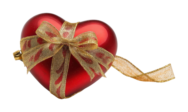 PNG Elegant red heart ornament