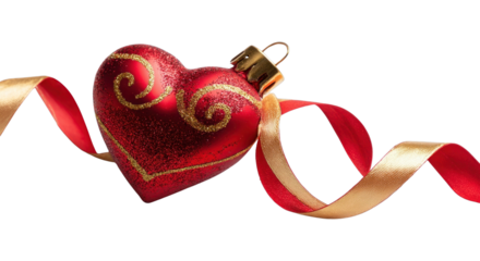 PNG Festive heart ornament decoration