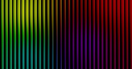 green light blue cyan magenta orange red gradient with iridescent glass effect on black background. Futuristic glowing lines with neon shine, prism reflection, and transparent light beam motion design - Powered by Adobe