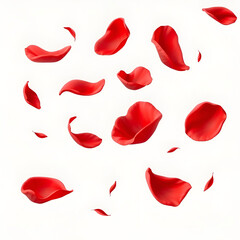 elegant collection of soft pink flower petals isolated on a transparent background, generative ai elegant collection of soft pink flower petals isolated on a transparent background, generative ai