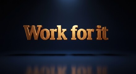 Golden Work for it inscription gleams