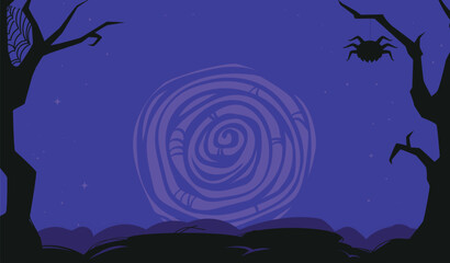 A striking Halloween vector background . This spooky, atmospheric graphic is perfect for seasonal event promotions, festive digital projects, or creating eerie invitations for your celebrations.