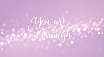 Pastel purple message of selfacceptance