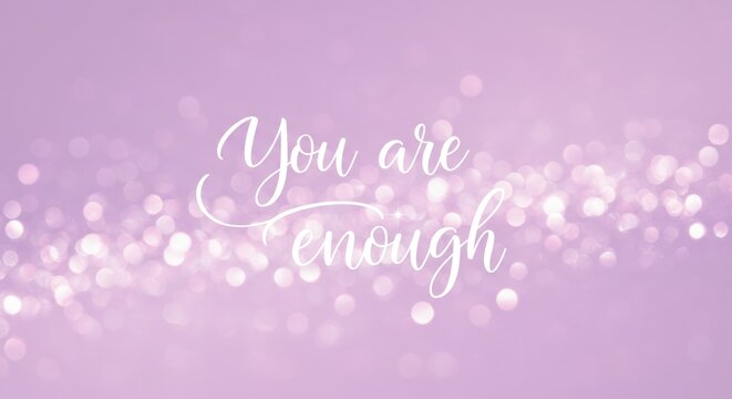 Pastel purple message of selfacceptance