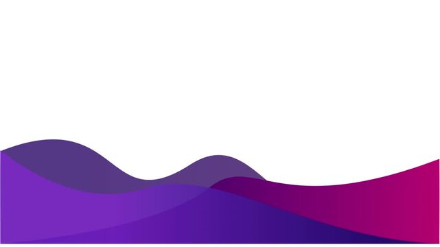 Abstract purple and pink wave design on white background.