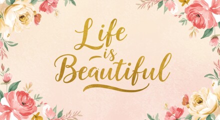 Floral Life is Beautiful message